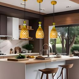 GAUVIK Yellow Textured Aluminium Ceiling Lamp image 2