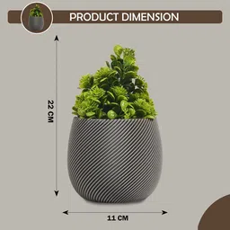 Kuber Industries Grey 1 Pieces Artificial Flower With Pot image 5