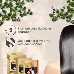 KOKILA Set Of 5 Hair Color Shampoo Sachet- 25 ml Each- Black image 5