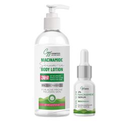 CGG Cosmetics Niacinamide Serum In Body Lotion 200ml & 2% Niacinamide Serum 10ml-48