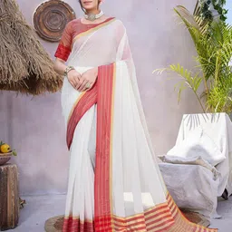 Lookmark Border Striped Solid Saree-picture-33