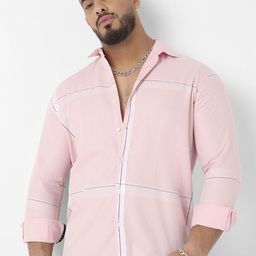 Instafab Plus Horizontal Stripes Striped Comfort Relaxed Fit Cotton Shirt-picture-2