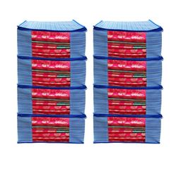 AMAK INC Blue Fabric Multi-Utility Wardrobe Organisers-picture-41