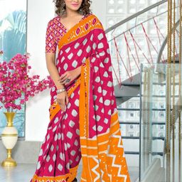 Anouk Pure Cotton Ikat Saree-image-50