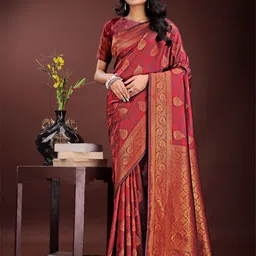 DIVASTRI Woven Design Ethnic Motifs Zari Saree-picture-26