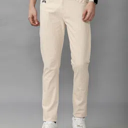 Double Two Men Classic Slim Fit Chambray Chinos Trousers-image-82