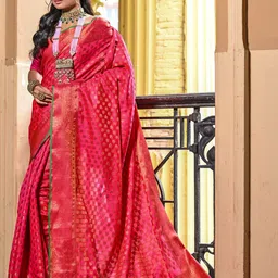 Anouk Rustic Ethnic Motifs Woven Design Zari Banarasi Saree-15