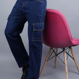 Metronaut Men Classic Relaxed Fit Mid-Rise Stretchable Cargo Jeans-image-18