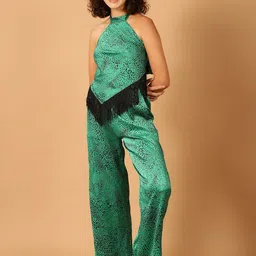 Blissence Printed Top & Trousers Cover Up Set-picture-34