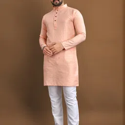 ATOXIC Peach Pure Cotton Kurta Sets-image-6