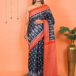 Ravi Janki Suit & Sarees Ethnic Motifs Printed Pure Cotton Saree-picture-28