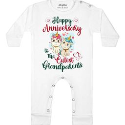 Arvesa Happy Anniversay GrandParents Printed Bodysuit-picture-49