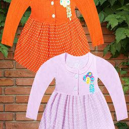 KidzzCart Girls Polka Dot Printed Fit & Flare Dress-image-99