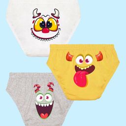 NUSYL Boys Pack Of 3 Printed Pure Cotton Basic Briefs NUBCBRFPO3.0067-image-34