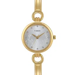 Timex Women Mother of Pearl Pattern Analogue Watch TWEL11435-43