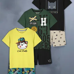HELLCAT Pack Of 3 Girls Printed Top with Shorts-30