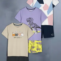 HELLCAT Pack of 3 Girls Printed Clothing Sets-image-12