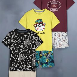HELLCAT Girls Pack Of 3 Printed T-shirt With Shorts-image-79