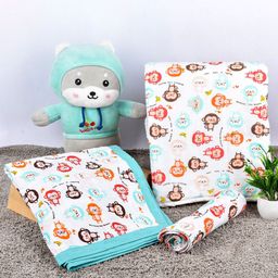 Moms Home Kids White & Red 3 Pieces Organic Cotton Baby Bedding Set-image-68