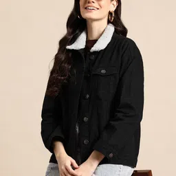 Mast & Harbour Pure Cotton Denim Jacket-image-44