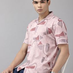 Van Heusen Pure Cotton Geometric Printed Relaxed Fit Casual Shirt-image-77