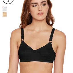 Bodycare Women Pack of 3 Black, Beige & White Everyday Bra E5583BSW-image-90