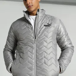 Puma Embossed Elevated Mock Collar Quilted Jacket-image-72