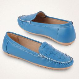 FAUSTO Women Blue Lightweight Loafers-image-64