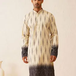 SOJANYA LUXE Men Ethnic Motifs Straight Kurta-picture-35