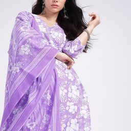 Anouk Rustic Floral Printed Straight Kurta With Trousers & Dupatta-57