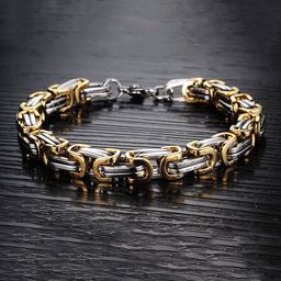 Yellow Chimes Men Silver-Toned & Gold-Toned Stainless Steel Bracelet-image-71