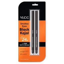 VLCC Smokey Eyes Set Of 2 Kajal - 0.35 g Each - Black-3