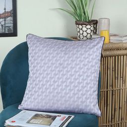 Decoghar Purple & Grey Geometric Square Cushion Cover-image-82