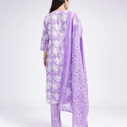 Anouk Rustic Floral Printed Straight Kurta With Trousers & Dupatta image 5
