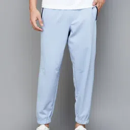 Fame Forever by Lifestyle Light Blue Cotton Regular Fit Joggers-picture-36