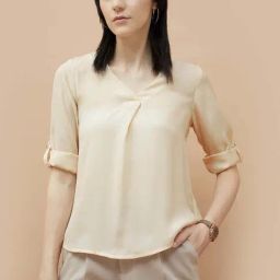 Code by Lifestyle Beige Plain Top-image-35