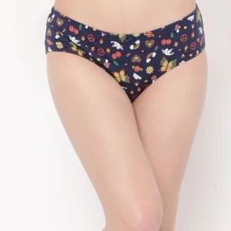 Clovia Blue Printed Hipster Panty-image-97