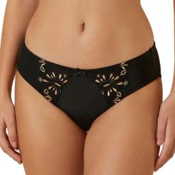 Triumph Black Embroidered Hipster Panty-image-99
