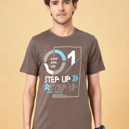Ajile By Pantaloons Steel Grey Slim Fit Printed T-Shirt-picture-35