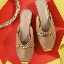 Clog London Women's Tan Mule Shoes-9