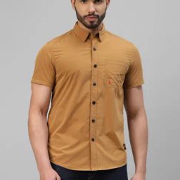 Royal Enfield MLG Brown Slim Fit Shirt-image-55