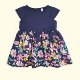 Pantaloons Baby Kids Navy Floral Print Dress-image-68