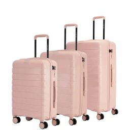Nasher Miles Vienna Hard-Sided Luggage Set of 3 Peach Trolley Bag (55, 65 & 75 cm)-image-1