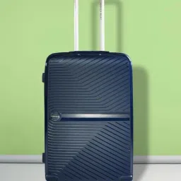 Nasher Miles Bruges Hard-Sided Polypropylene Check-in Luggage Navy Blue 24 inch |65cm Trolley Bag-image-29