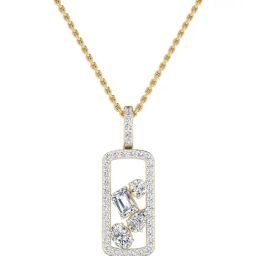 SHINE ETERNAL Lab Grown Diamond 14k (585) Yellow Gold Pendant for Women-picture-44