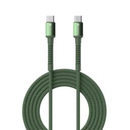 Portronics Konnect X 240W Futuristic Unbreakable Nylon Braided Type C to Type C (Green)-image-61