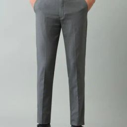 Arrow Grey Slim Fit Trousers-image-10