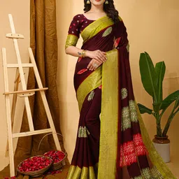 HI FI NX Floral Zari Silk Cotton Designer Banarasi Saree-image-55