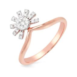 Malabar Gold and Diamonds 18k Rose Diamond Ring for Women-picture-13