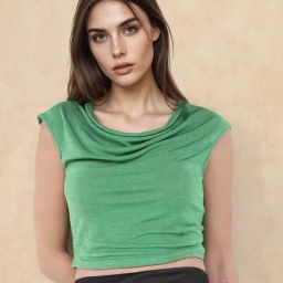 RAREISM Green Polyester Solid Sleeveless Top-image-78